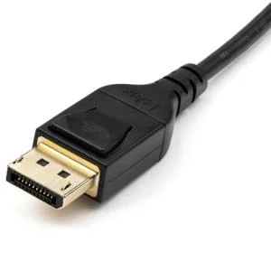 StarTech.com Cable Mini DisplayPort a DisplayPort 1.4 DP14MDPMM1MB de 1m Certificado VESA, 8K 60Hz HBR3 HDR – Cable Delgado mDP a DP Super UHD 4K 120Hz – Cable for Dispositivo de audio/vídeo, Portátil, Workstation, TV, Monitor, Proyector, PC, MAC, Computador, Tarjeta gráfica – 32.4Gbit/s – Admite hasta7680 x 4320 – Apantallado – Oro Conector chapado – 34 AWG – Negro CABLE MINI DP A DISPLAYPORT 14 DE 1M – 8K 60HZ CERTIFICADO VESA