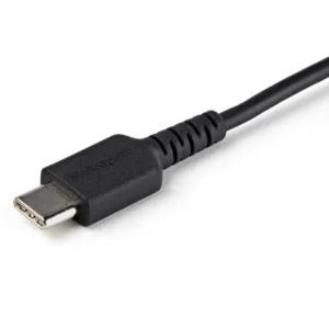 StarTech.com Cable USBSCHAC1M de Carga de 1m con Seguridad – Cable Adaptador USB a USB-C de Carga Solamente con Bloqueo de Datos para Teléfono/Tablet – Cable for Smartphone, Tableta, Dispositivo móvil, Portátil, Computadora de escritorio, Auricular, Cámara, Cargador de pared – 480Mbit/s – Apantallado – Níquel Conector chapado – 22/32 AWG – Negro CABLE DE CARGA DE 1M USB-A AUSB-C – CON BLOQUE DE DATOS