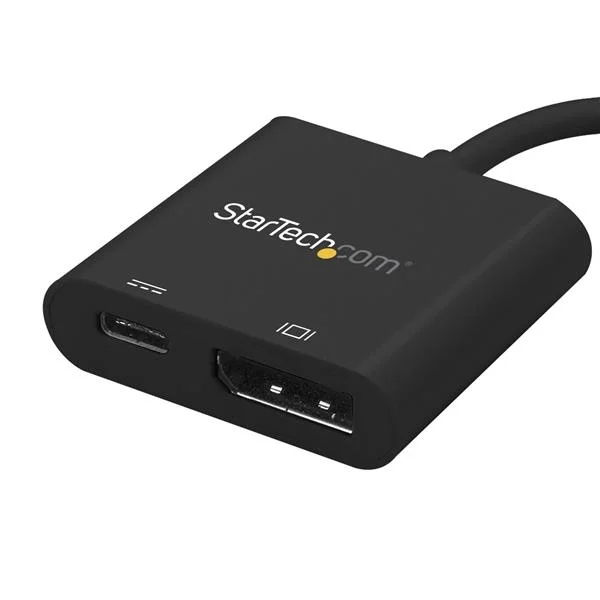 StarTech.com Adaptador USB C a DisplayPort CDP2DPUCP con PD de 60W – 4K 60Hz HBR2 – Conversor USB Tipo C a DP 1.2 – Compatible Thunderbolt 3 – Negro ADAPTADOR DE VIDEO USB-CTIPOC A DISPLAYPORT
