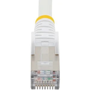 StarTech.com Cable NLWH-5F-CAT6A-PATCH de 1.5m de Red Ethernet CAT6a – Blanco – LSZH – 10Gb – 500MHz – PoE++ de 100W – Snagless sin Pestillo – RJ-45 – S/FTP – Cable for Dispositivo de red – 10Gbit/s – Cable de conexión – Apantallado – Oro Contacto chapado – LSZH – 27 AWG – Blanco CABLE 1.5M DE RED CAT6A BLANCOSNAGLESS POE 100W RJ45