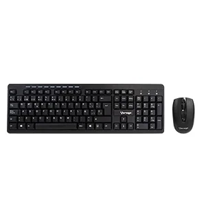 Teclado y ratón Vorago KM-304 – Español – USB Inalámbrico RF – 105 Tecla – USB Inalámbrico RF – Óptico – 1600 dpi – Multimedia Tecla(s) de acceso rápido – AAA – Compatible con Workstation, Computador para Windows KIT TECLADO Y MOUSE INALAMBRICOS MULTIMEDIA NEGRO