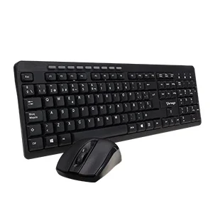 Teclado y ratón Vorago KM-304 – Español – USB Inalámbrico RF – 105 Tecla – USB Inalámbrico RF – Óptico – 1600 dpi – Multimedia Tecla(s) de acceso rápido – AAA – Compatible con Workstation, Computador para Windows KIT TECLADO Y MOUSE INALAMBRICOS MULTIMEDIA NEGRO