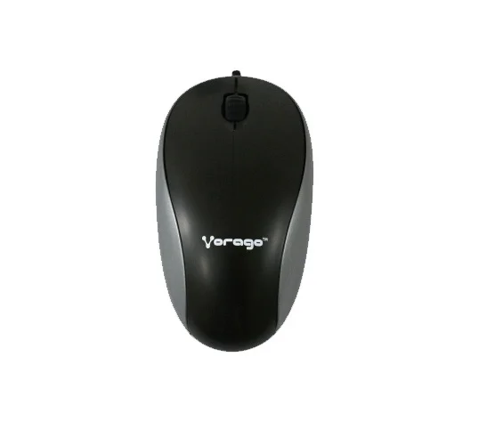 Vorago Mouse – USB – Óptico – Negro – Cable – 1200 dpi MOUSE NEGRO OPTICO ALAMBRICO USB 800/1.200