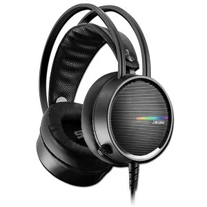 Auriculares de gaming Cableado Sobre la cabeza Estéreo – Binaural – Circumaural – 32Ohm – 20Hz a 20kHz – 200cm Cable – Mini-phone (3.5mm), USB DIADEMA GAMER START THE GAME 3.5MM.RGB.50MM NEG