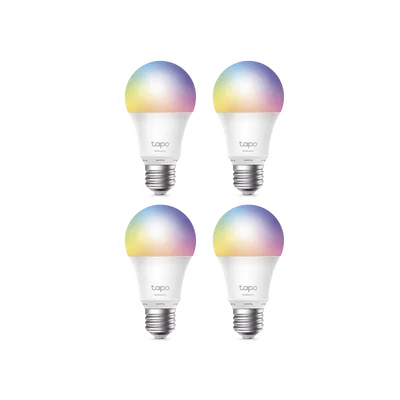 Kit 4 Focos WIFI Multicolor, Intensidad y Color Regulables, Comandos TP-LINK TAPOL530E(4PACK) de Voz Mediante Amazon Alexa/Google Assisten